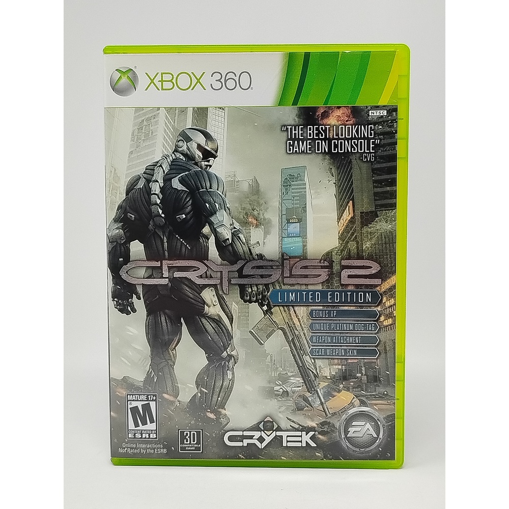 Crysis 2 Limited Edition Xbox 360 Sci-Fi FPS Action Game Nanosuit Urban Combat